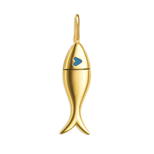 Dije Fluir 4.5cm - plata con baño de oro