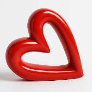 Escultura “Latidos” corazón irdia - roja