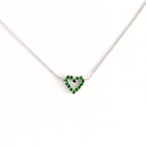 Collar Amor Etéreo 8mm engastado - verde