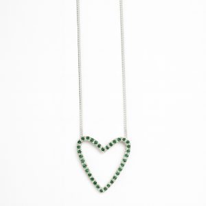 Collar Amor Etéreo 3cm engastado - Verde