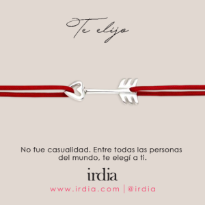 Brazalete Te elijo - cupido corazón irdia pequeño