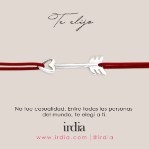 Brazalete Te elijo - cupido corazón irdia mediano
