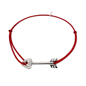 Brazalete Cupido engastado blanco - mediano