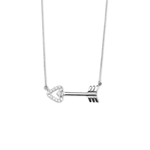 Collar Cupido engastado blanco - mediano