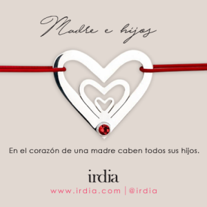 Brazalete Madre e Hijos - Corazón triple con piedra