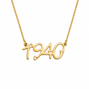 Collar Varios Números corrido - plata con baño de oro